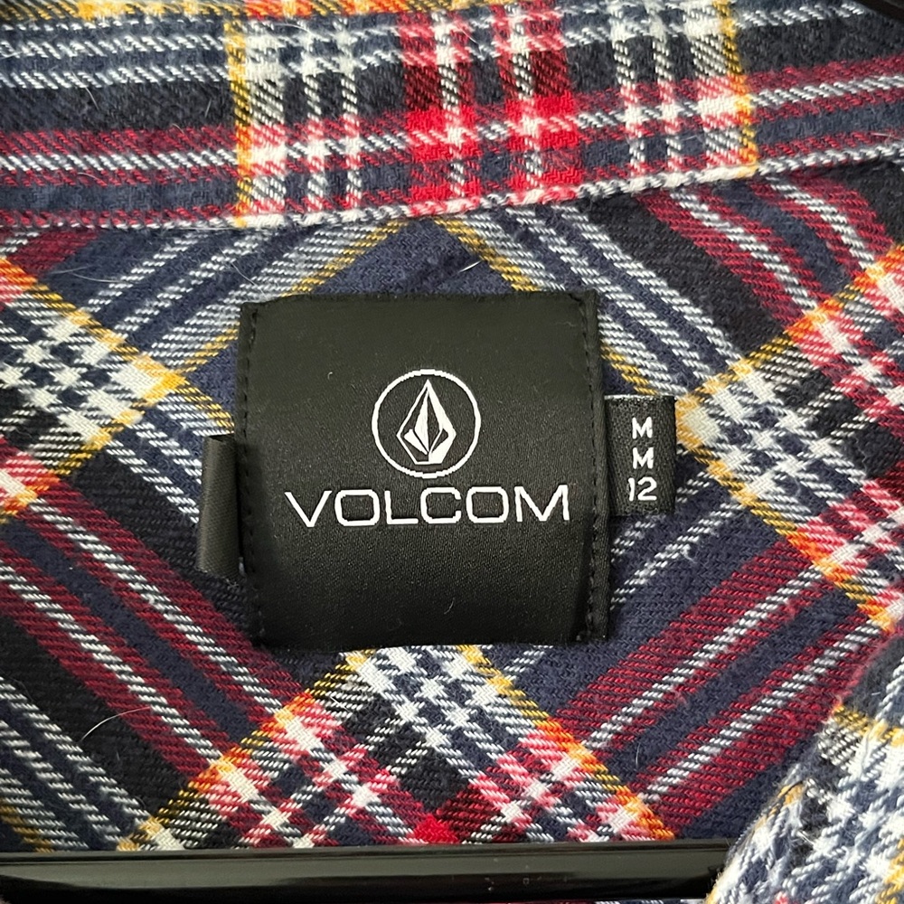 Volcom Plaid Flannel Long Sleeve Button Down Shirt - Picture 2 of 5